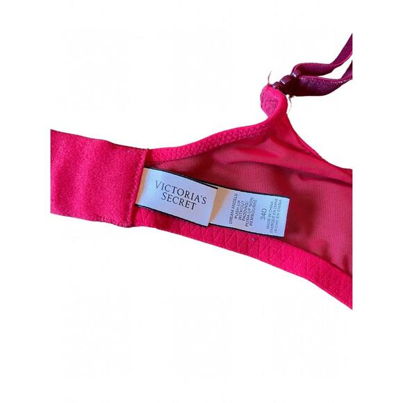 Victoria’s Secret Dream Angels Push-Up Red Lace Underwire Bra Size 34D 0595B - Picture 6 of 8